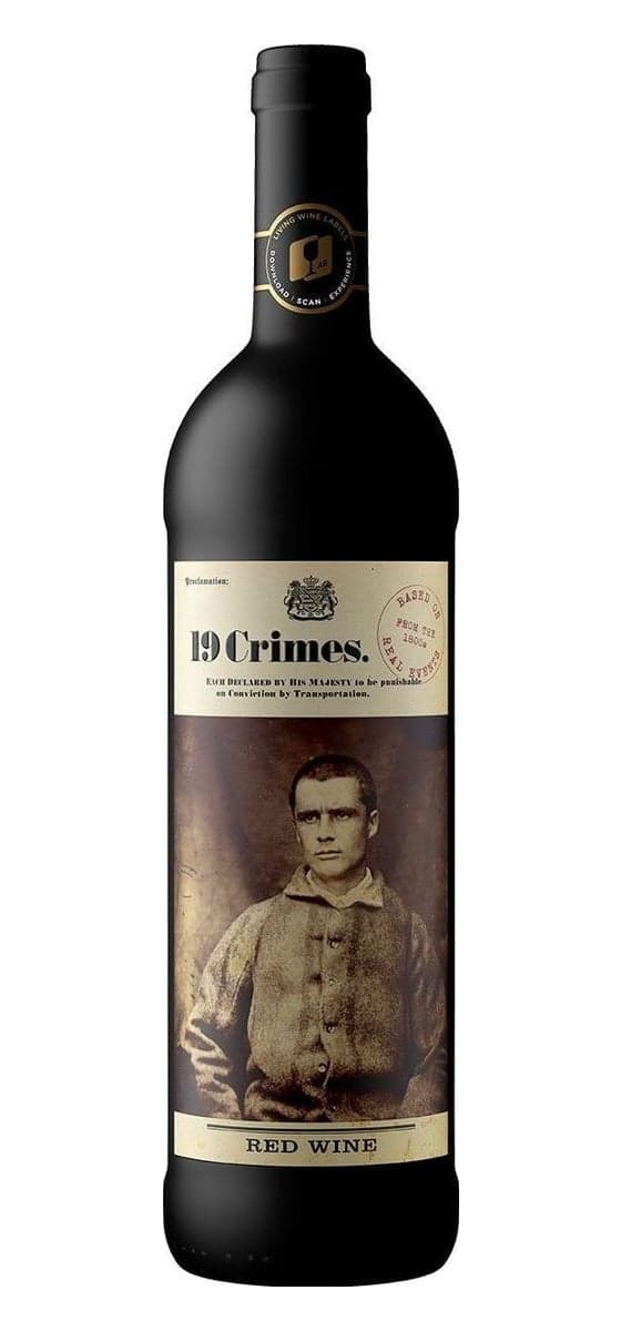 Bottle of 19 Crimes Red Blend