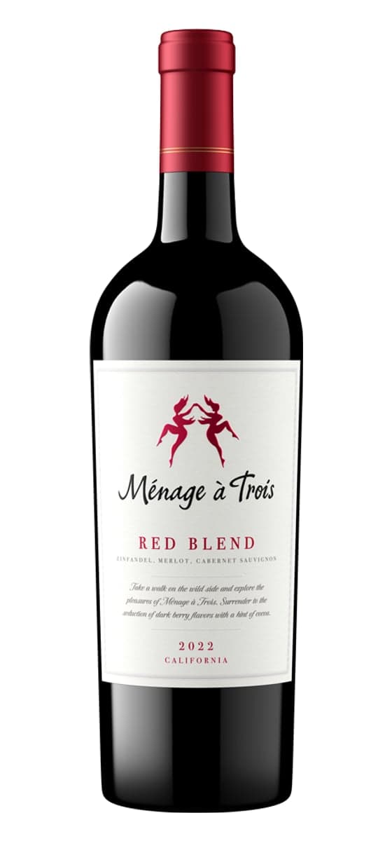Bottle of Ménage à Trois California Red Blend
