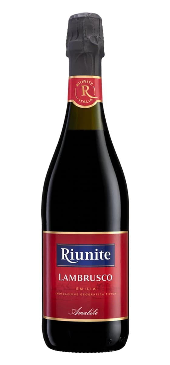 Bottle of Riunite Lambrusco