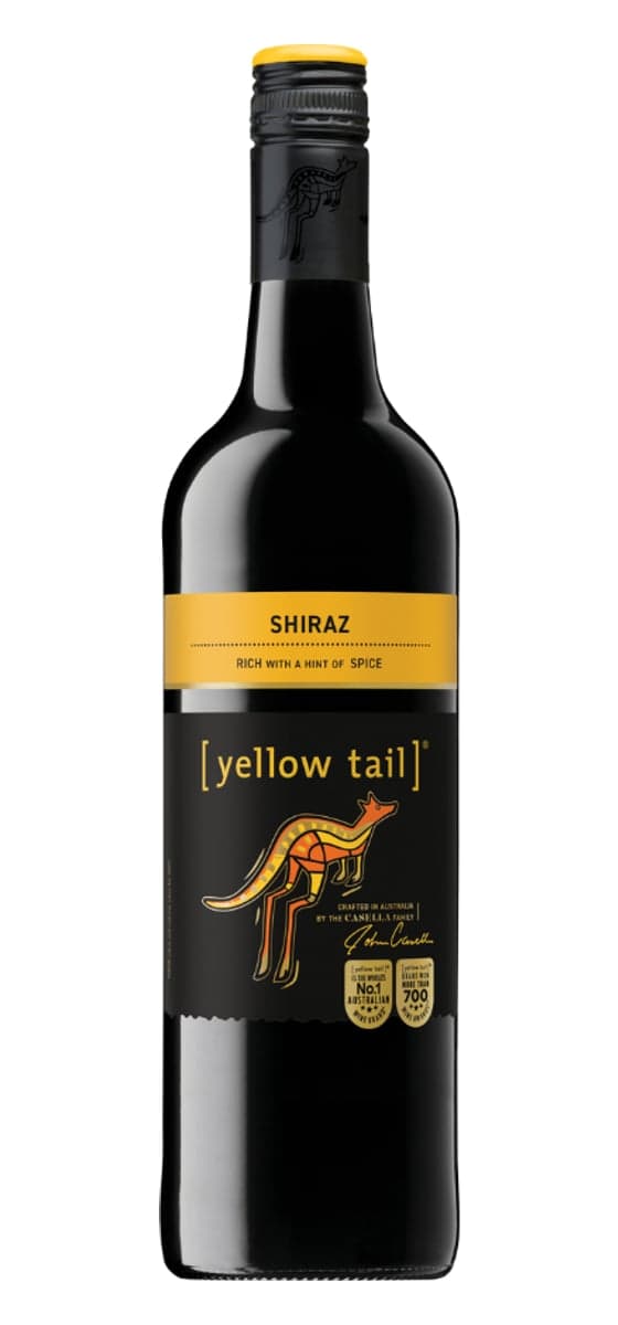 Bottle of Yellow Tail Shiraz